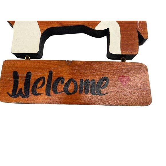 Handcrafted Wooden Cow Welcome Sign Farmhouse Decor - Picture 2 of 5